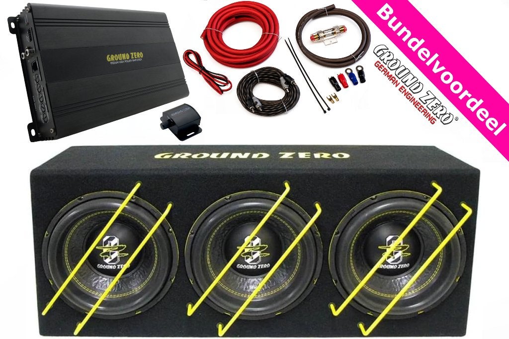 2100W Ground Zero Subwoofer (3x) Zware SPL Bundelset, ., Nieuw, Ophalen of Verzenden, .