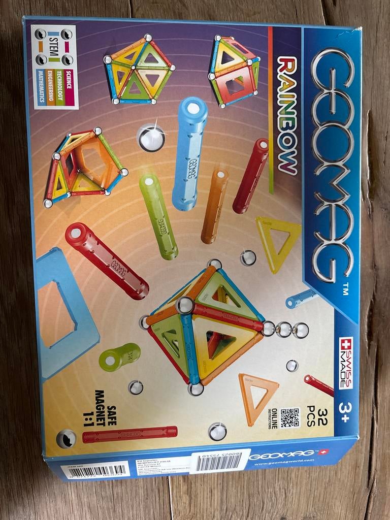 Geomag Rainbow Magnetisch Bouwspeelgoed 32 Stuks, Ophalen of Verzenden, Gebruikt, Overige merken