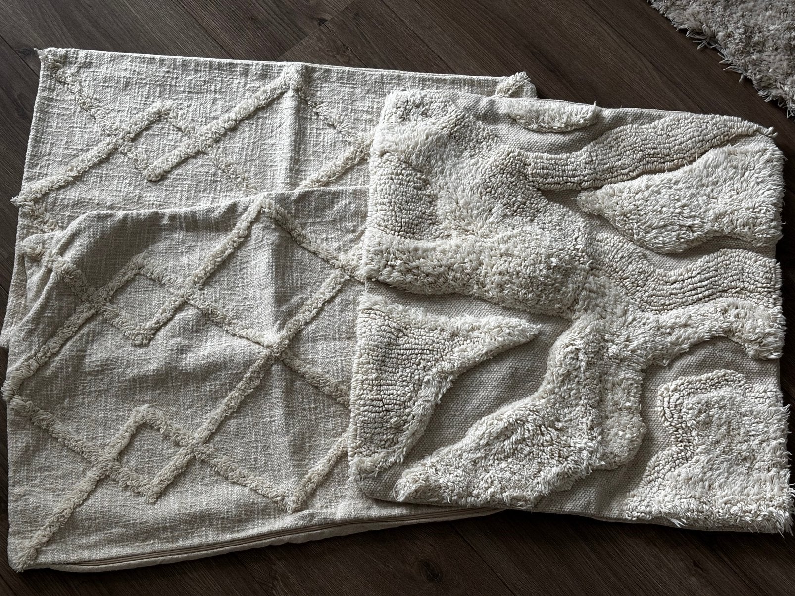 3 beige kussenhoezen, H&M Home, Ophalen, Overige merken, Beige, Zo goed als nieuw