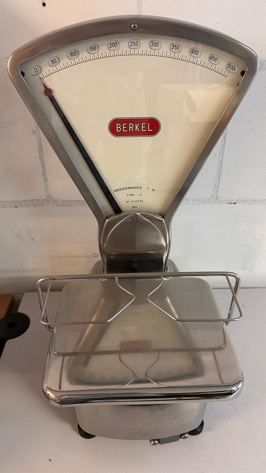 Orginele Berkel RVS weegschaal, Ophalen, Zo goed als nieuw, Minder dan 10 kg
