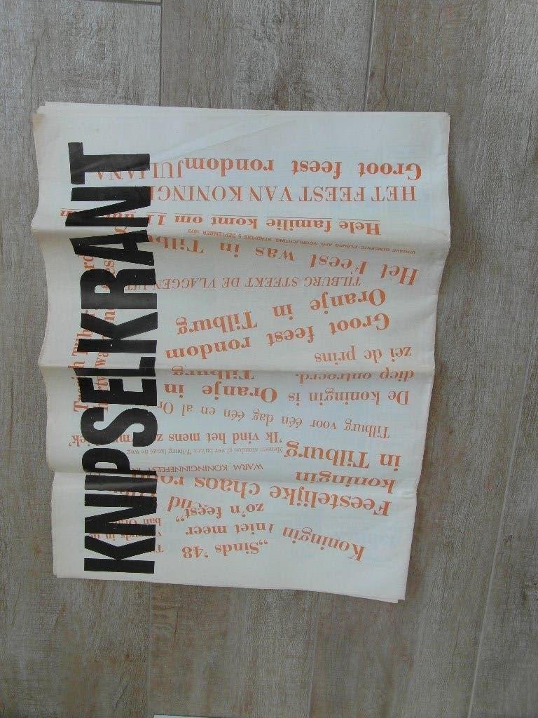 Krant 1973; koninklijke familie in Brabant, Verzamelen, Koninklijk Huis en Royalty, Ophalen of Verzenden, Gebruikt, Nederland