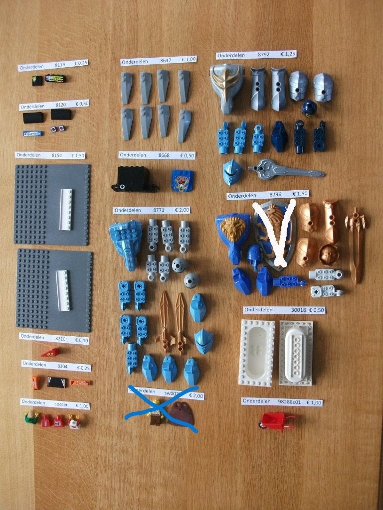 Onderdelen blad 2 (verschillende LEGO sets), Kinderen en Baby's, Ophalen of Verzenden, Gebruikt, Losse stenen, Lego