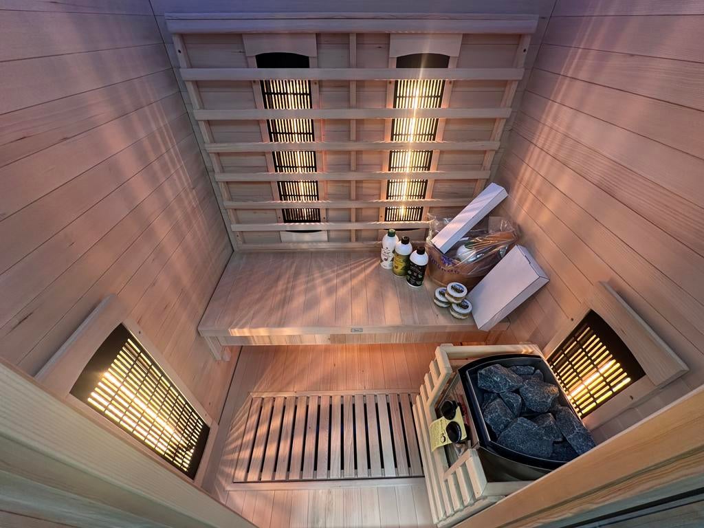NIEUWE COMBI SAUNA | INFRAROOD + FINSE SAUNA VOOR THUIS, Sport en Fitness, Sauna, Info@inner-stillness.nl, Fins of Traditioneel