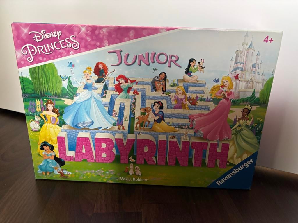 Disney Princess Junior Labyrinth Bordspel - Compleet & Netje, Drie of vier spelers, Ophalen, Zo goed als nieuw