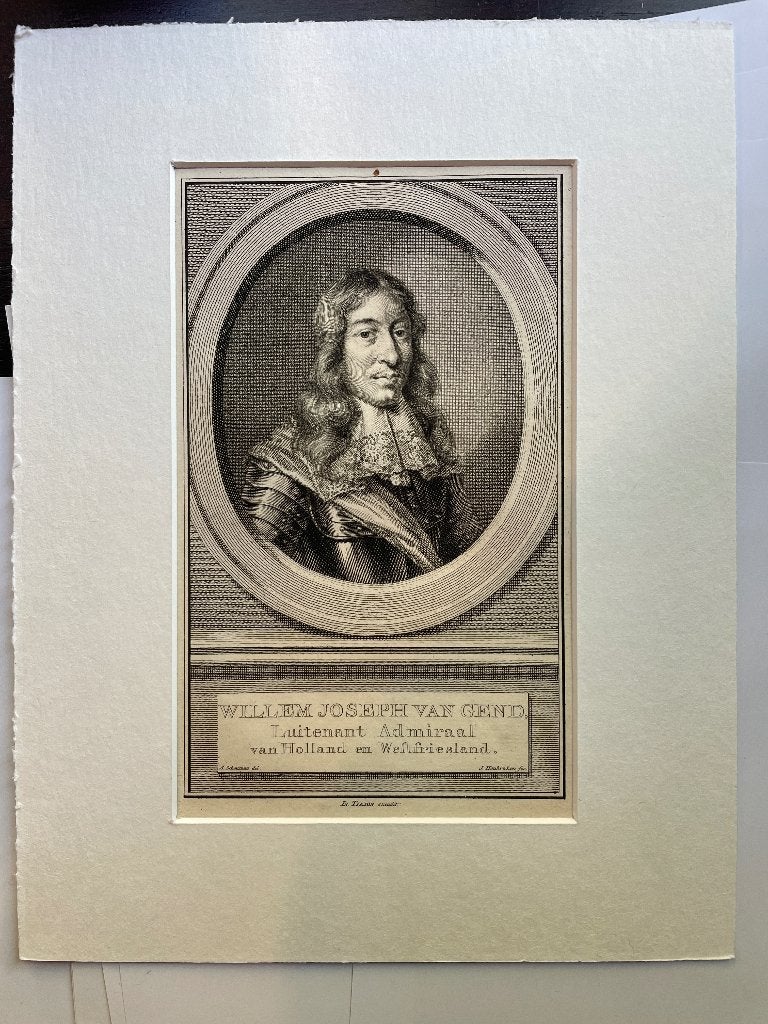 circa 1750 - Willem Joseph van Gend (tirion) - P0700, Ophalen of Verzenden, Ets, 1700 - 1799
