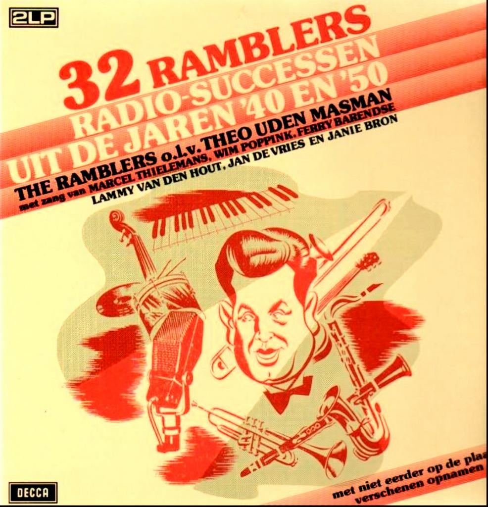 2-LP  THE RAMBLERS - 32 Radio-Successen Jaren '40 en '50, Cd's en Dvd's, Vinyl | Jazz en Blues, 1960 tot 1980, Gebruikt, Ophalen of Verzenden