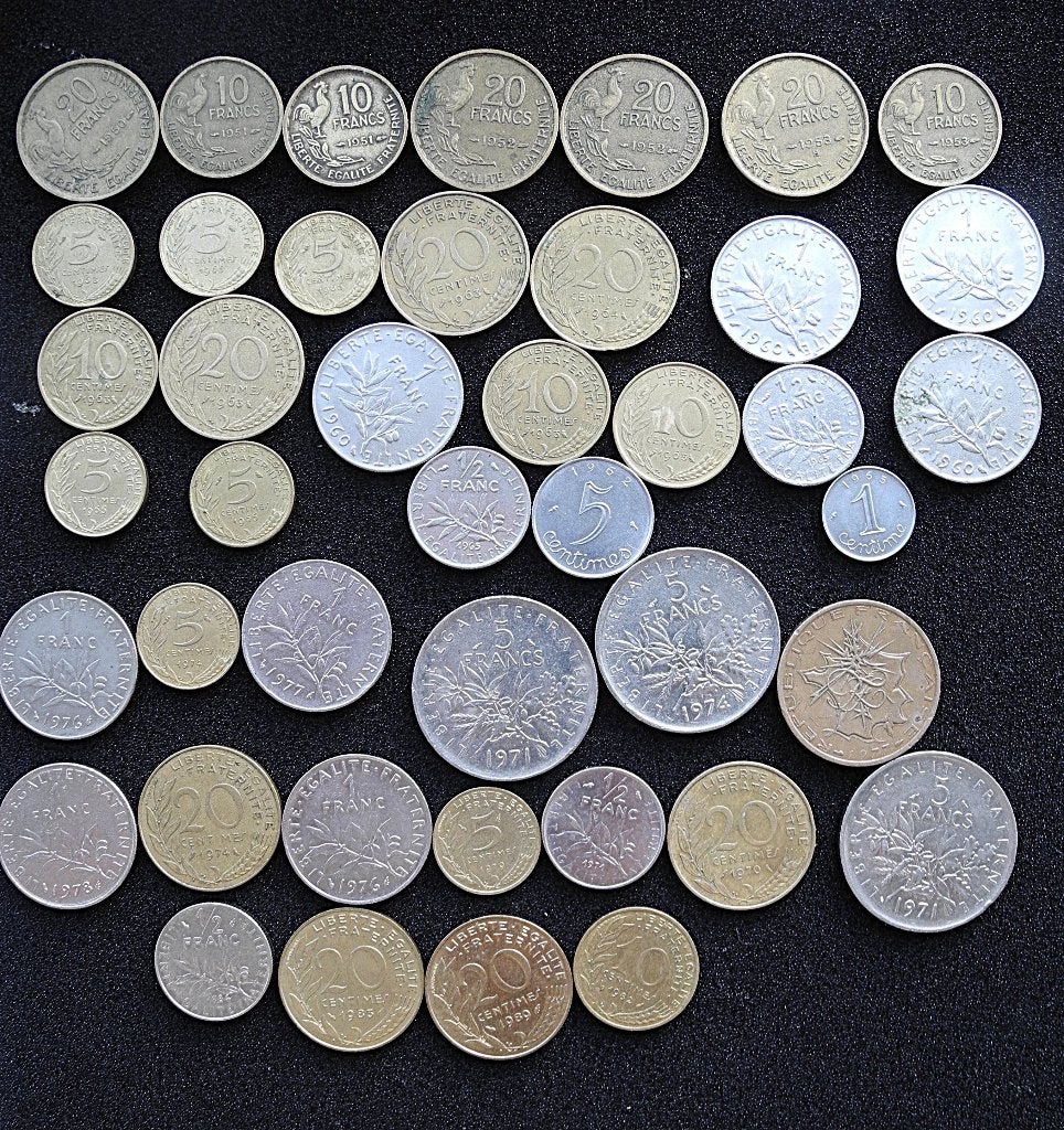 Collectie Franse Franc v.a. 1950 ivm stoppen verzamelen, Ophalen of Verzenden, Frankrijk, Setje