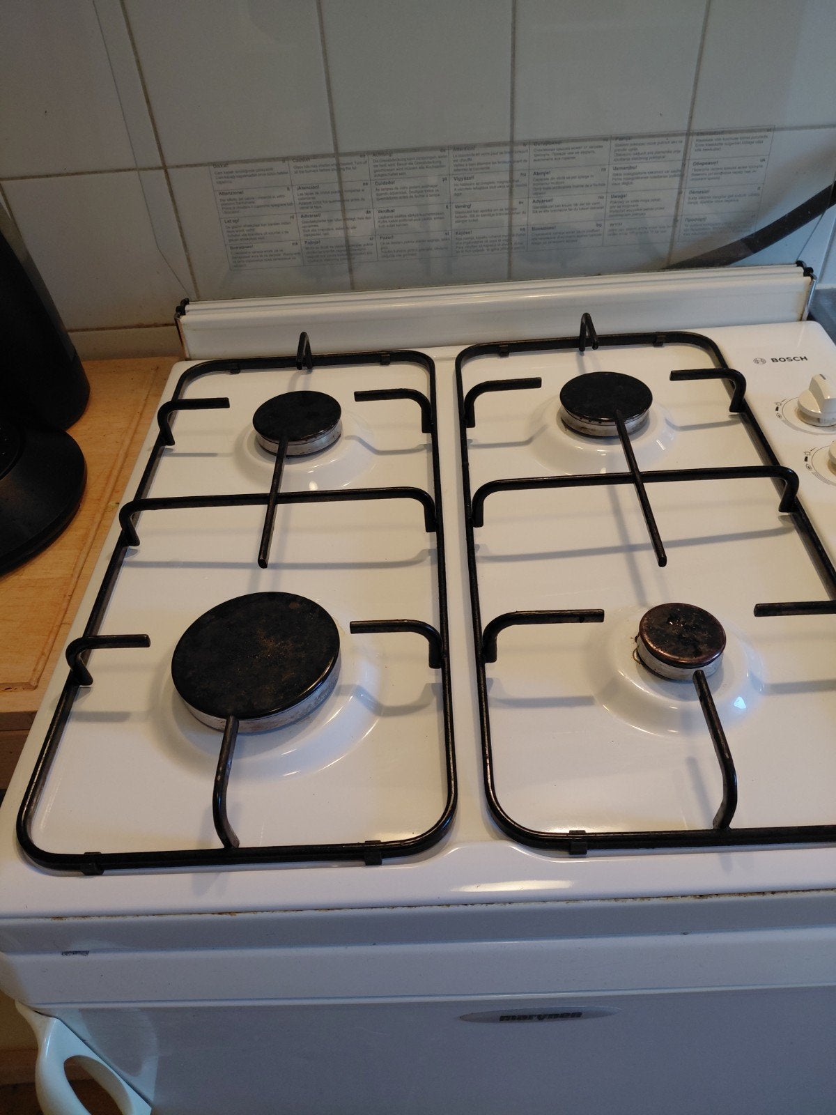 Bosch Vrijstaand Gasfornuis met 4 Kookzones, Ophalen, Gebruikt, 4 kookzones, Gas