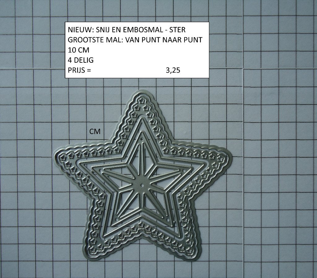 ⚠️nu 2,75: snijmal kerstster 10 cm ( alleen verzenden, Hobby en Vrije tijd, Ophalen, Nieuw, Kerst, Pons of Mal