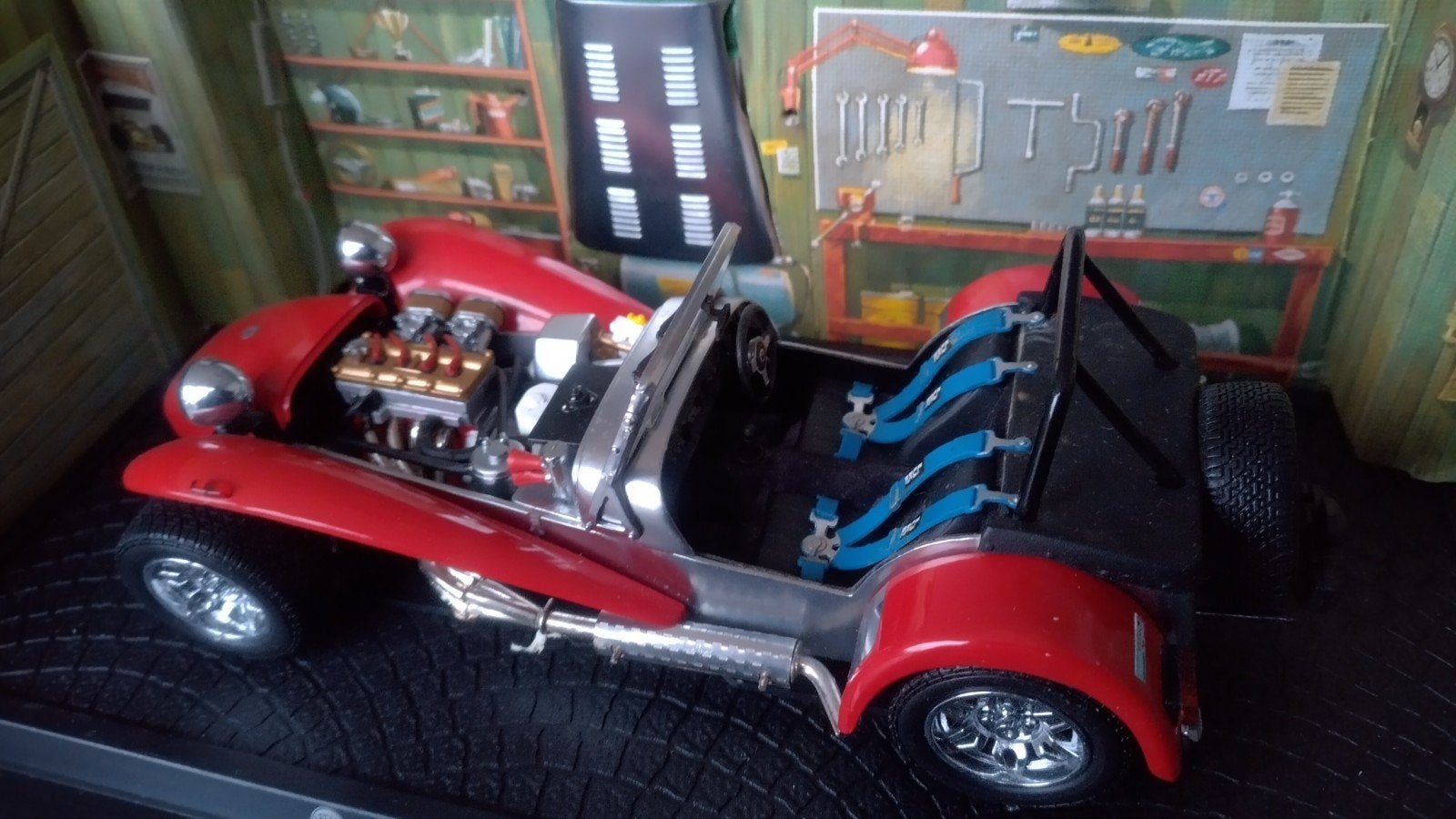 Lotus Caterham Super 7 1:18 Kyosho Pol, Hobby en Vrije tijd, Modelauto's | 1:18, Kyosho, Auto, Verzenden, .