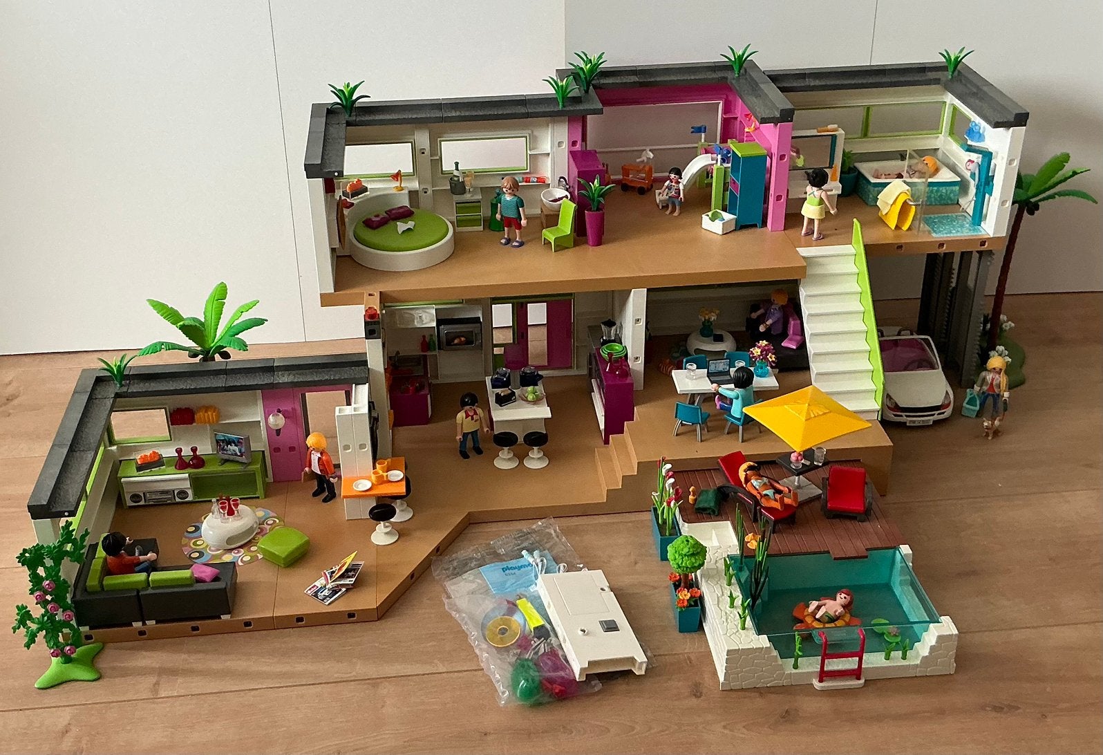 Playmobil 5574 en 5586 met zeer veel uitbreidingen, Kinderen en Baby's, Speelgoed | Playmobil, Gebruikt, Gebouw, Complete set