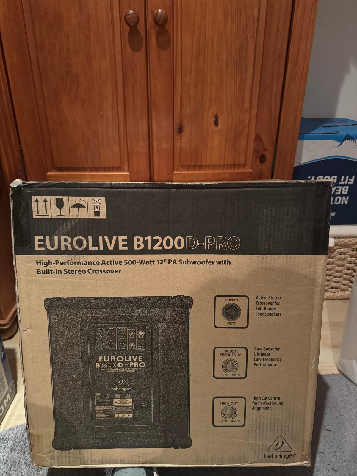 Behringer EUROLIVE B1200D-PRO 500-Watt 12" PA Subwoofer, Subwoofer, Ophalen of Verzenden, Zo goed als nieuw, 150 watt of meer