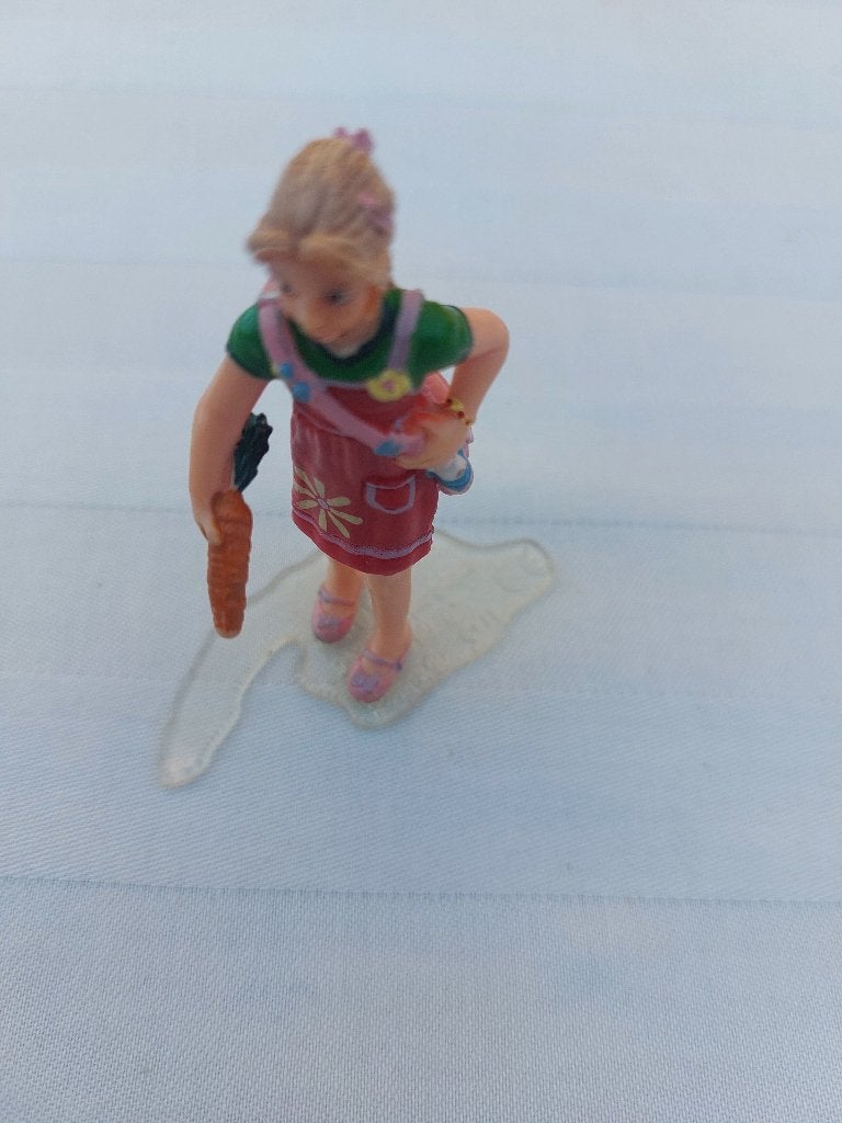 Vintage meisje schleich met grondplaatje, Verzamelen, Ophalen of Verzenden, Zo goed als nieuw