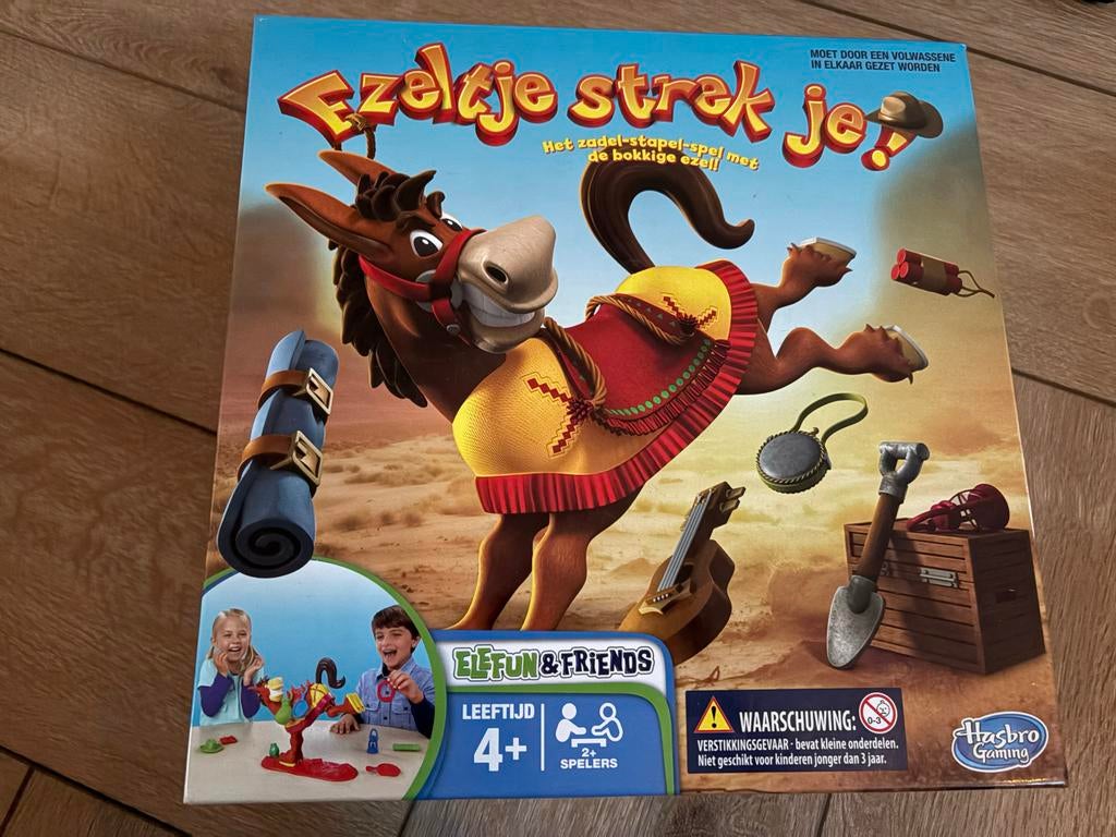 Ezeltje strek je! Het zadel-stapel-spel van Hasbro, Ophalen, Gebruikt, Jongen of Meisje