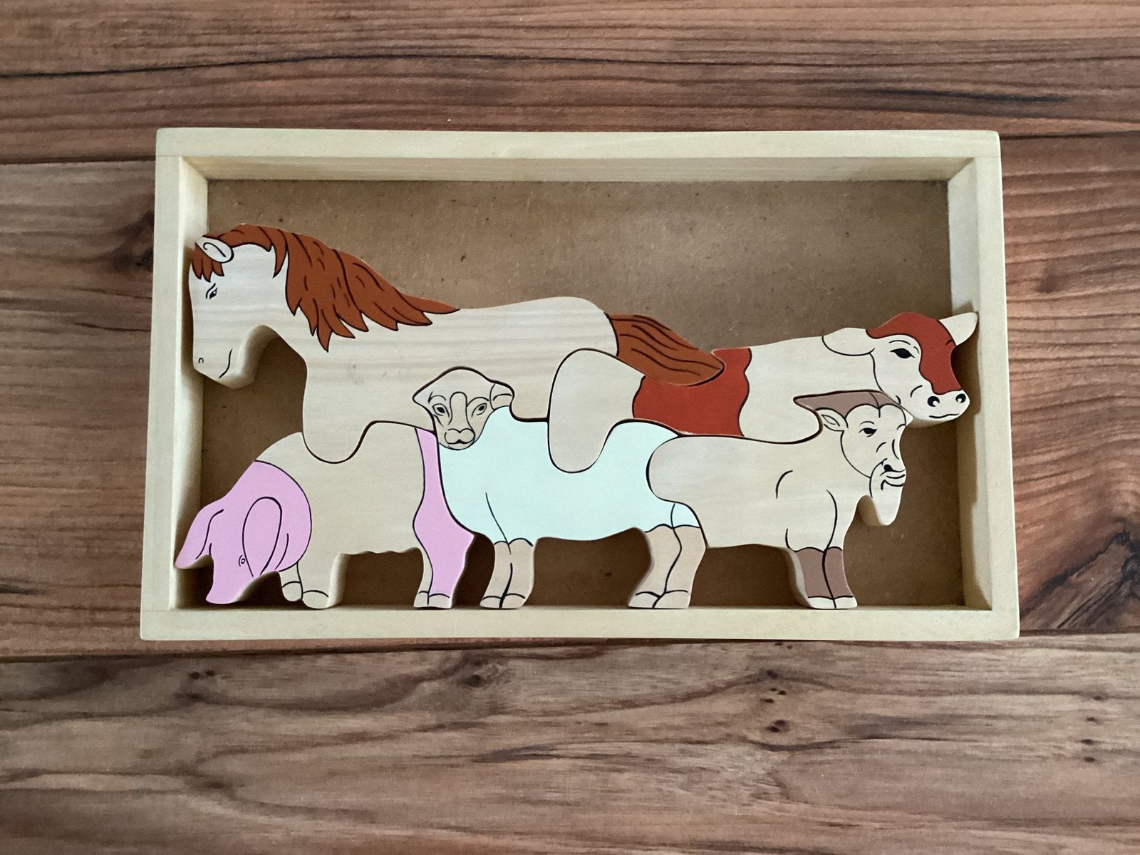 Houten dieren puzzel, Verzamelen, Efteling, Ophalen of Verzenden, Zo goed als nieuw, Overige typen