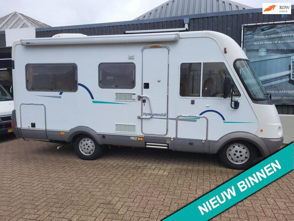 Fiat 2.8jtd HYMER 574 FRANSBED HEFBED 4 PERSOONS, Caravans en Kamperen, Campers, Integraal, Ringverwarming, Fiat, Airconditioning