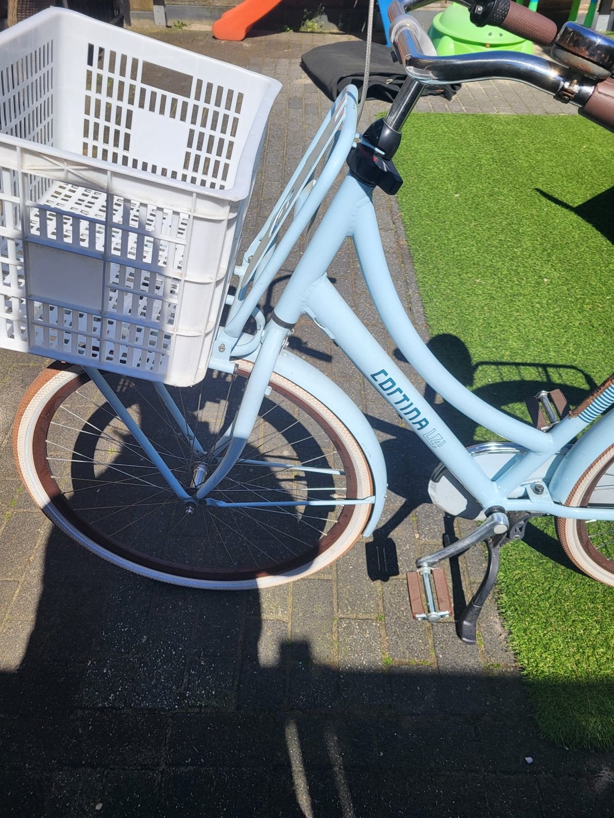 Cortina U4 Transportfiets Dames - Lichtblauw, Fietsen en Brommers, Fietsen | Dames | Damesfietsen, Overige merken, Terugtraprem