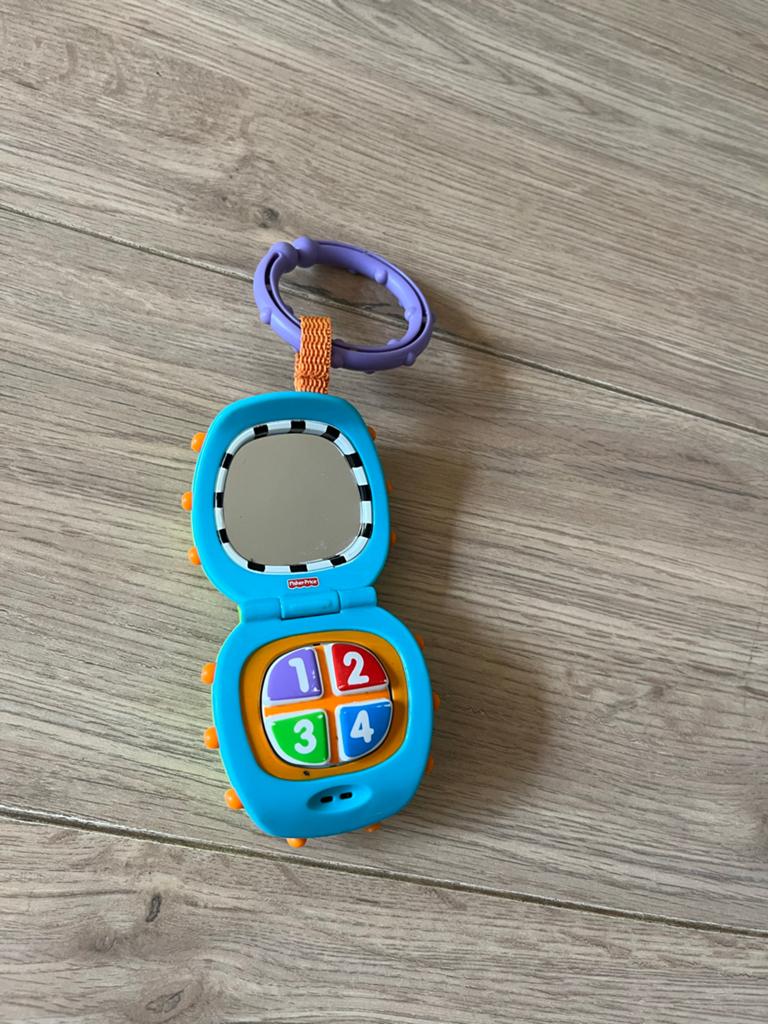 Fisher-Price Baby Speelgoed Telefoon met Spiegeltje, Ophalen of Verzenden, Gebruikt, Overige typen, Met geluid