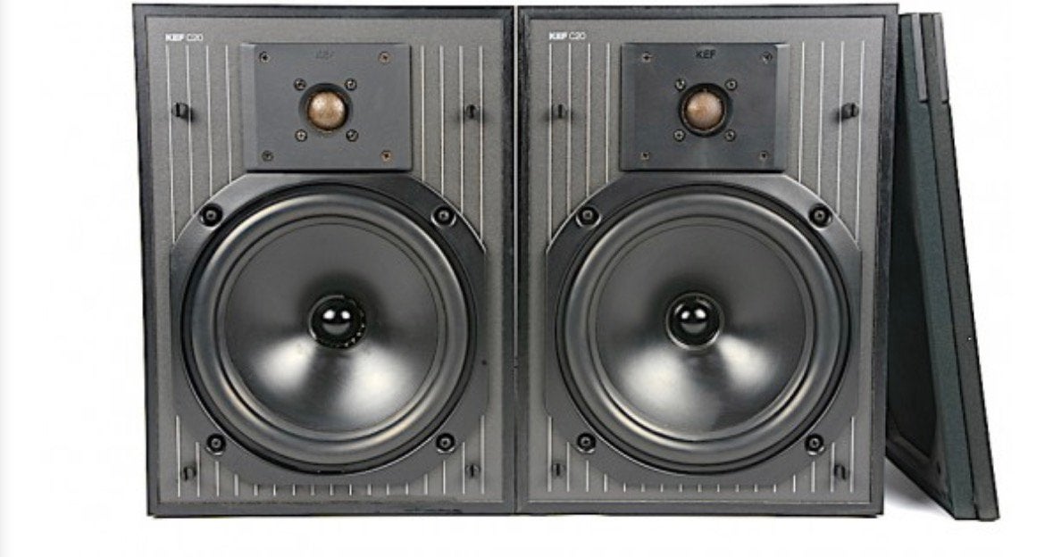 KEF C20 Luidsprekers + Frontjes, Ophalen of Verzenden, Gebruikt, 60 tot 120 watt, KEF