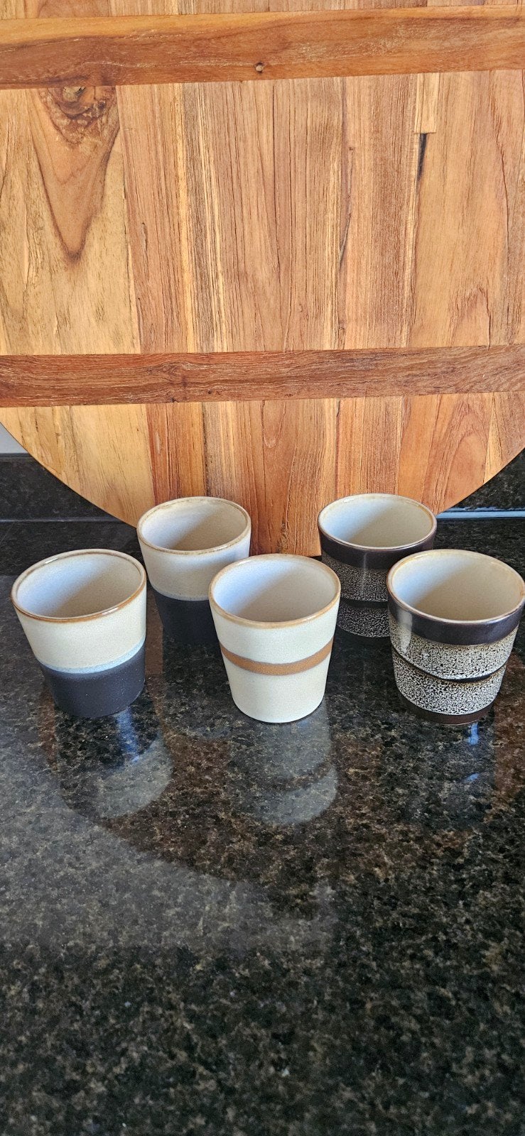 5 HKliving koffiemokjes, Keramiek, Zo goed als nieuw, Overige stijlen, Mok
