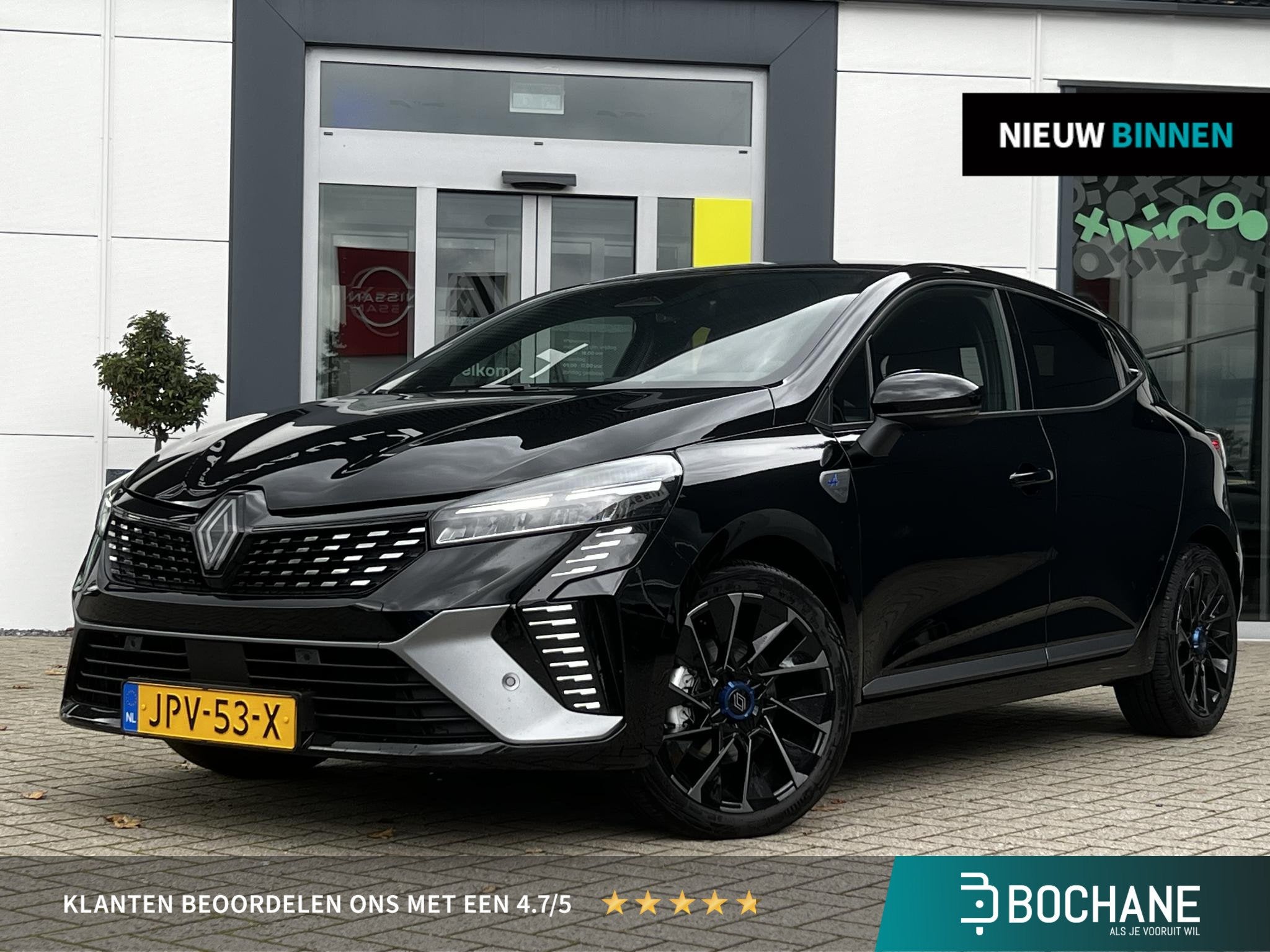 Renault Clio 1.6 E-Tech Full Hybrid 145 esprit Alpine | Dode, Gebruikt, Met garantie (alle), Leder en Stof, Zwart