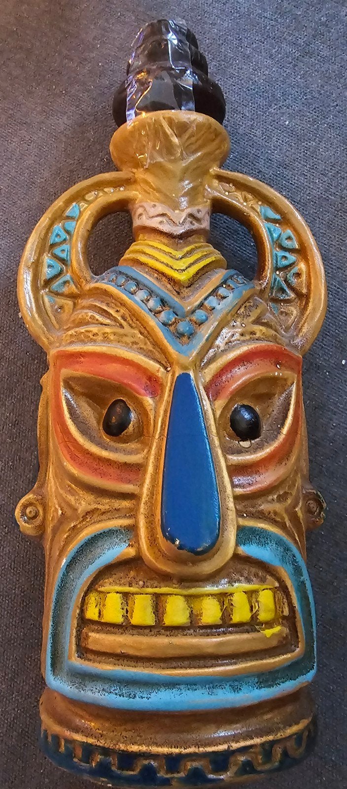 Vintage Tiki Mask decanteerfles Hawaiiaanse Decoratie, Ophalen of Verzenden