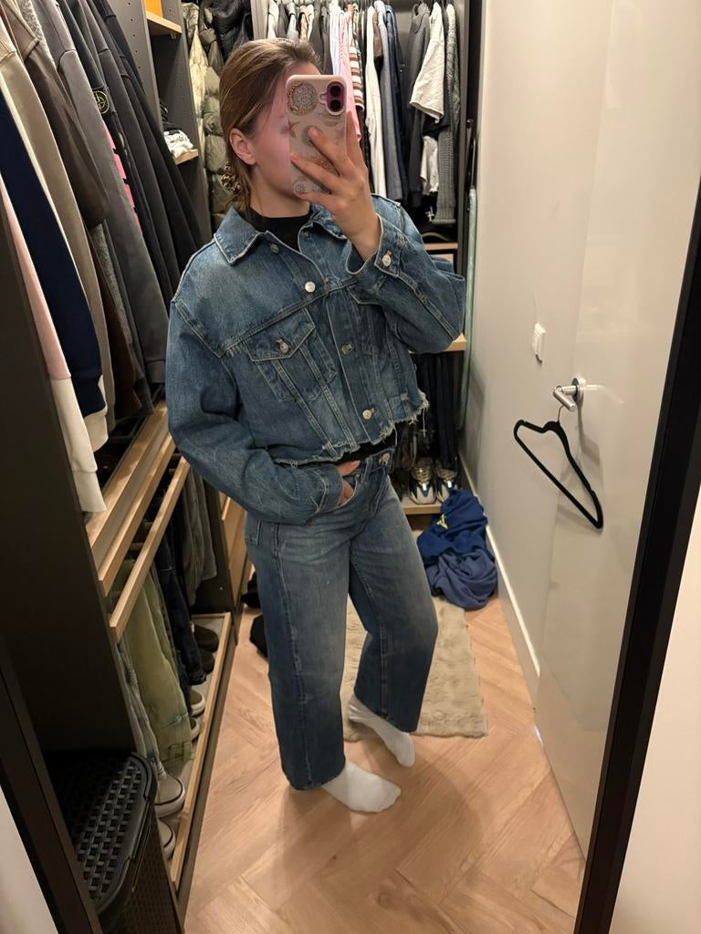 Spijkerpak Zara, Ophalen of Verzenden, Zo goed als nieuw, Maat 38/40 (M), Blauw