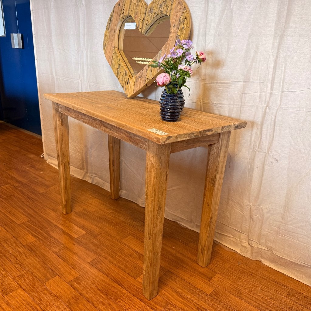 houten sidetable teak - 110 x 48 cm - Gratis bezorgd, TTM Wonen, Meubels – (Perzische) Tapijten en Woonaccessoires, 100 tot 150 cm