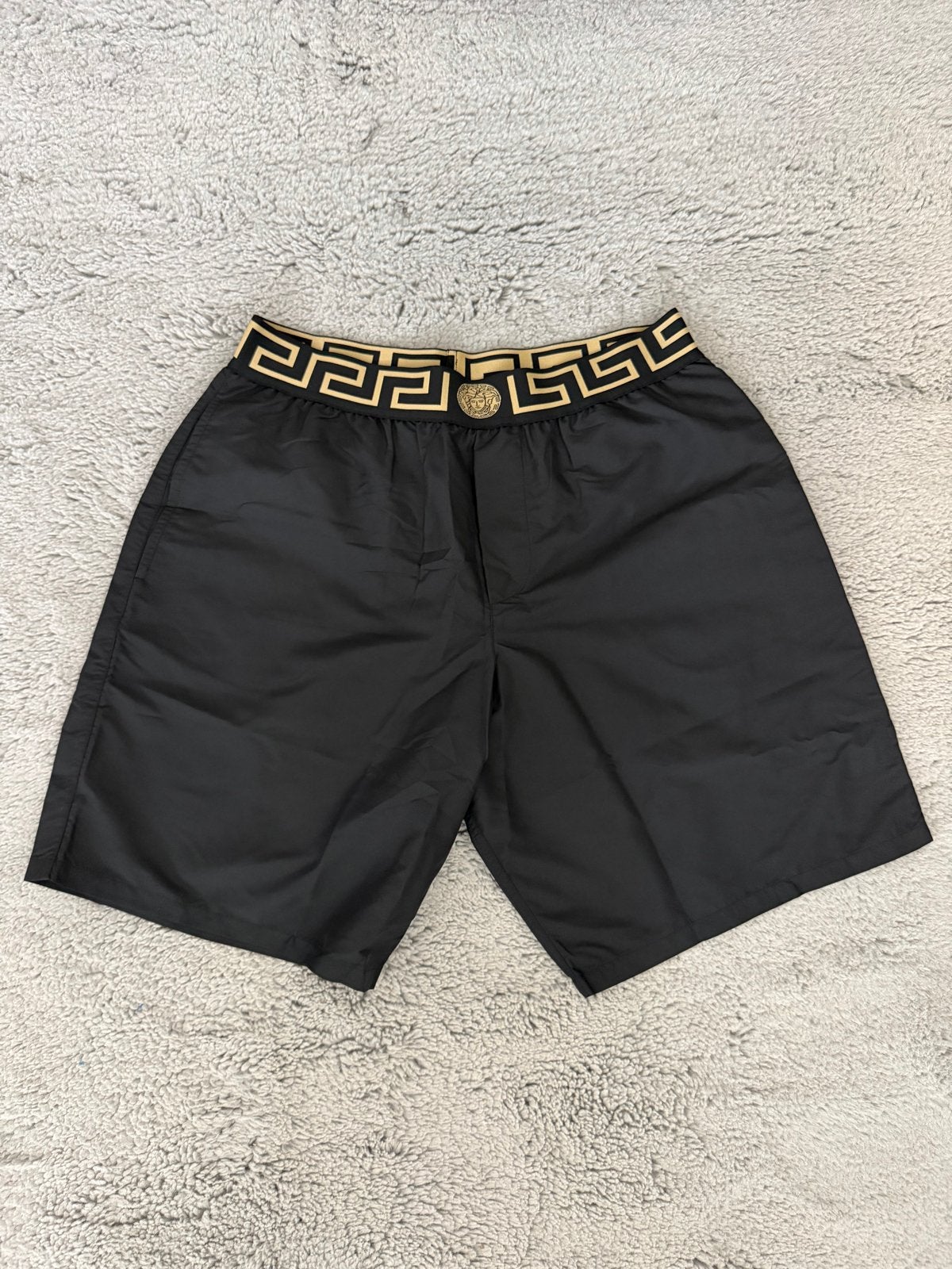 Versace Barroc Zwarte Zwemshort - Maat L - Nieuw met labels, Ophalen of Verzenden, Maat 52/54 (L), Zwart, Zwemshort