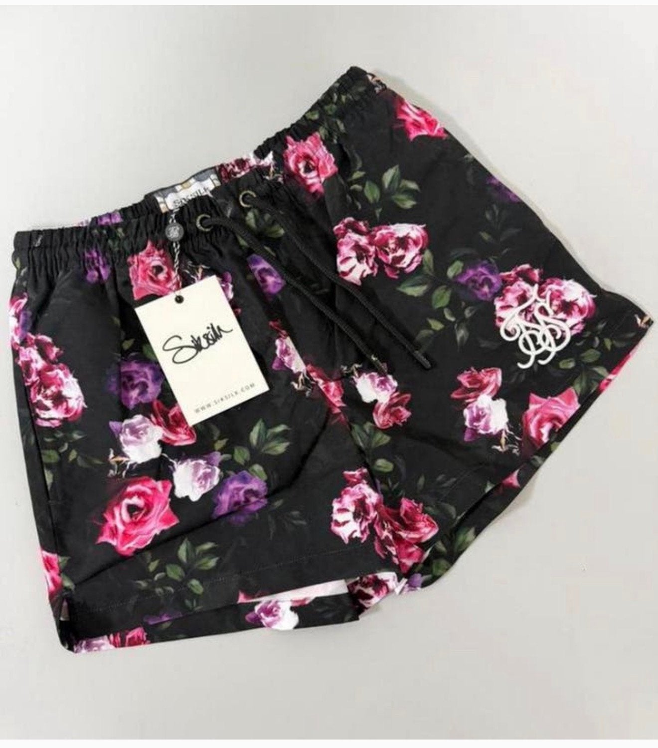 Sik Silk Oil Paint Standaard Zwemshorts zwembroek XS bloemen, Zwart, Ophalen of Verzenden, H, H