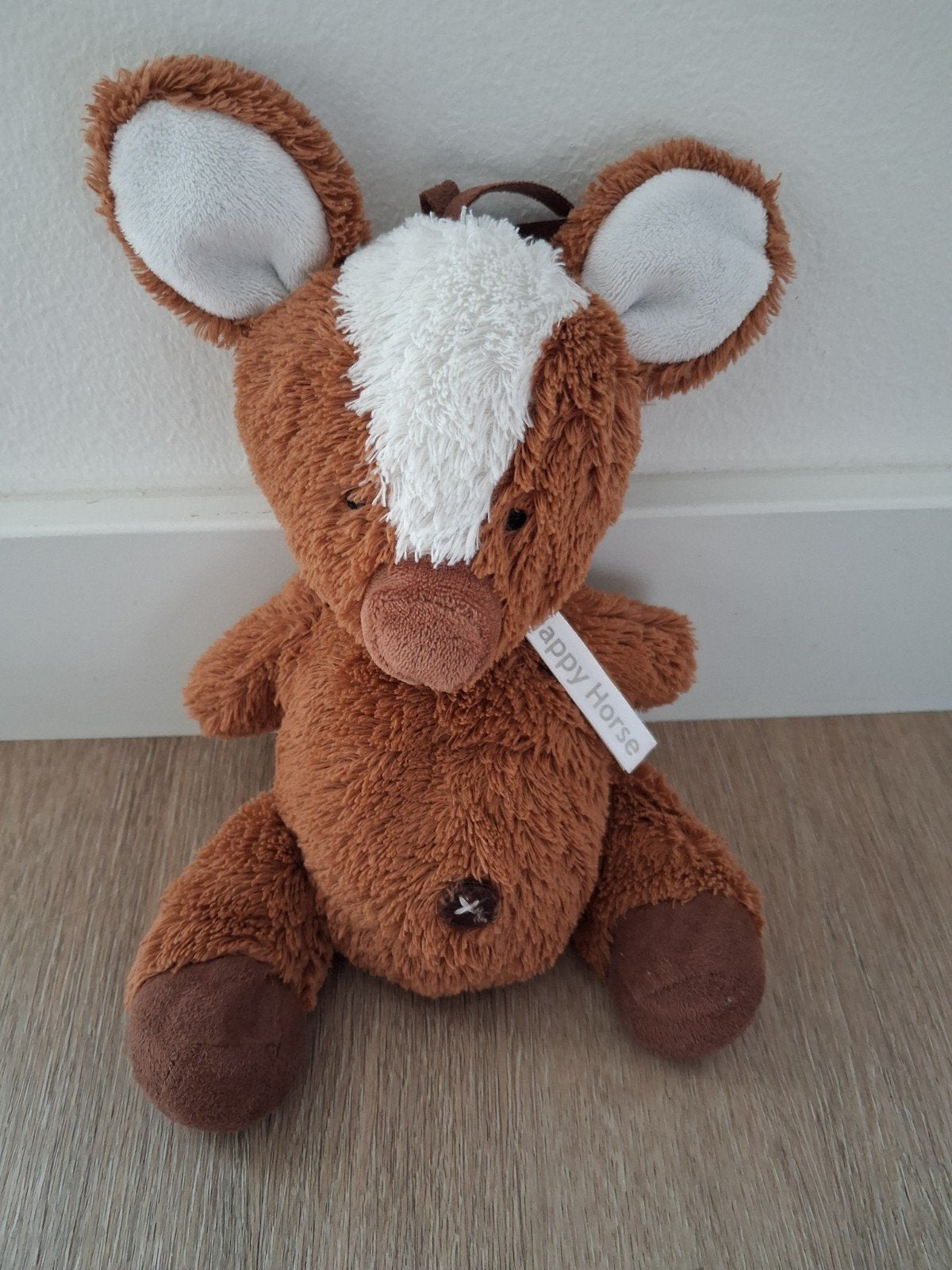 Knuffel Happy Horse paard BB Farm horse Holly bruin L188, Kinderen en Baby's, Speelgoed | Knuffels en Pluche, Ophalen of Verzenden