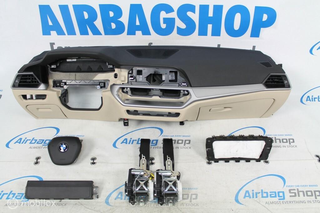 Airbag set Dashboard zwart/beige HUD BMW 3 serie G20 2019-.., Gebruikt, Ophalen of Verzenden