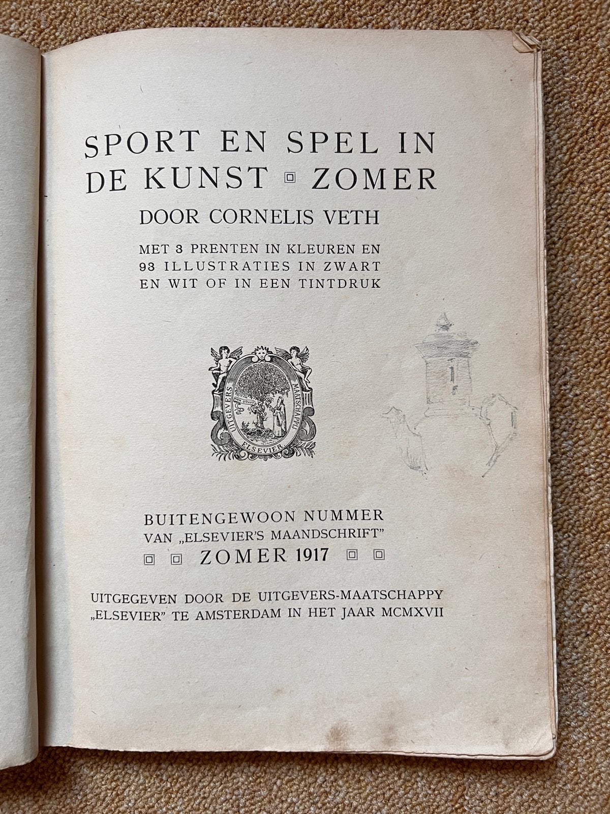 Elsevier Sport en Spel in de Kunst - Zomer (1917) Veth, Ophalen of Verzenden
