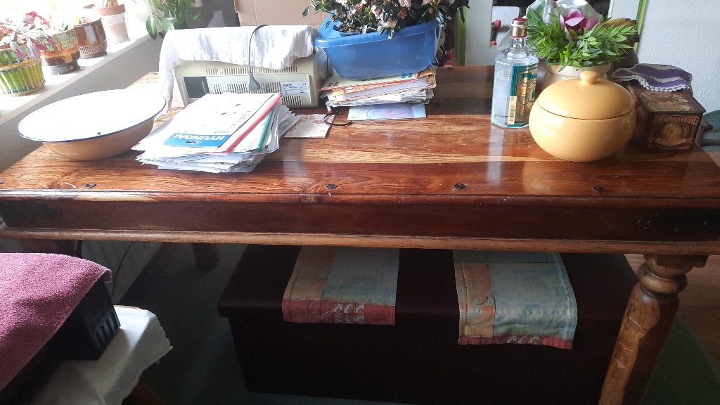 Eettafel, Huis en Inrichting, Tafels | Eettafels, Ophalen, Gebruikt, 200 cm of meer, 50 tot 100 cm