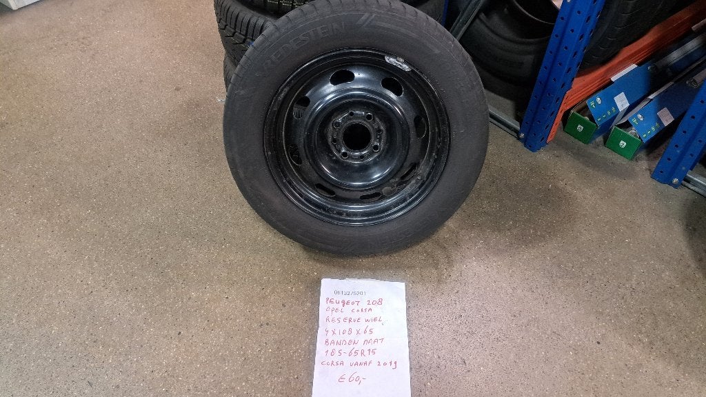 15 inch reservewiel Opel Corsa NW type 185/65R15, Ophalen, Gebruikt, Opel