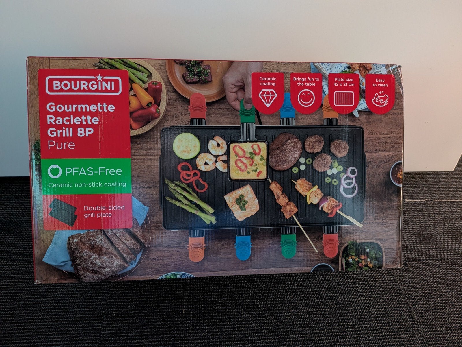 Bourgini Gourmette Raclette Grill 8 personen, Ophalen of Verzenden, Nieuw, 8 personen of meer