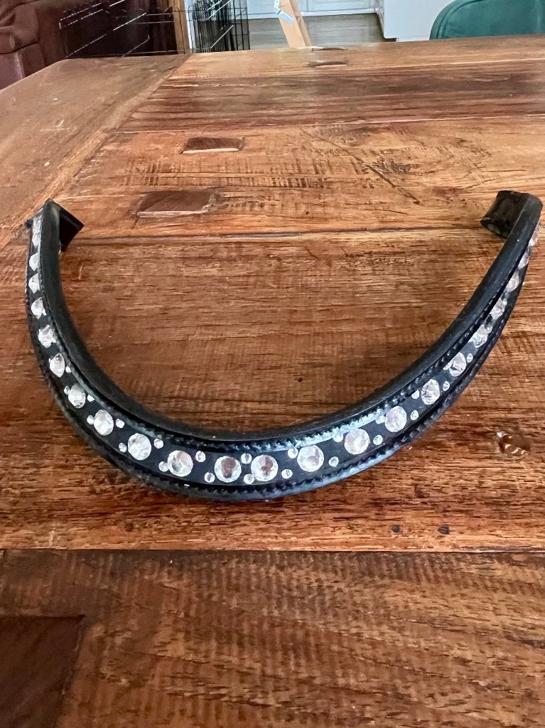 frontriem bling bling maat cob, klein paard, Zilver, Ophalen of Verzenden, Zo goed als nieuw, Cob