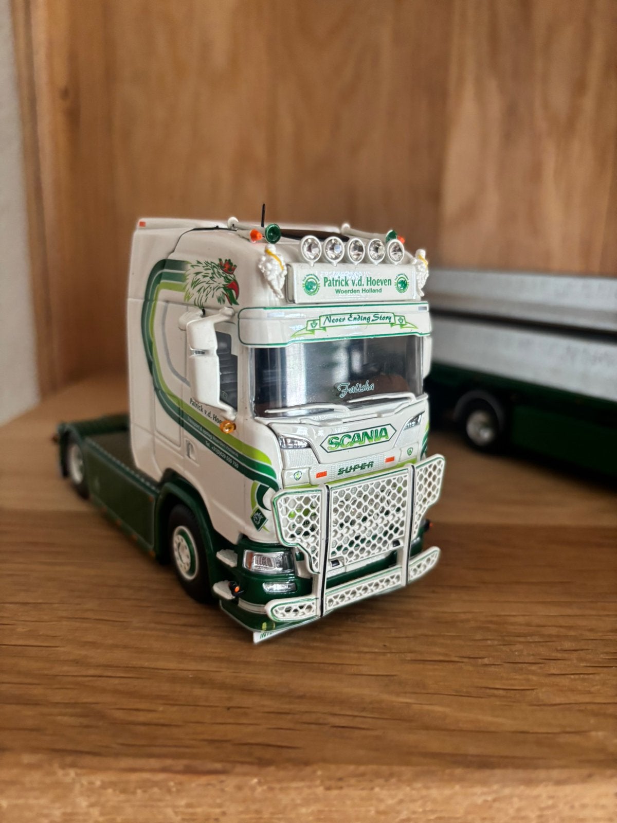 Tekno scania patrick vd hoeven, Hobby en Vrije tijd, Modelauto's | 1:50, Ophalen of Verzenden, Zo goed als nieuw, Bus of Vrachtwagen