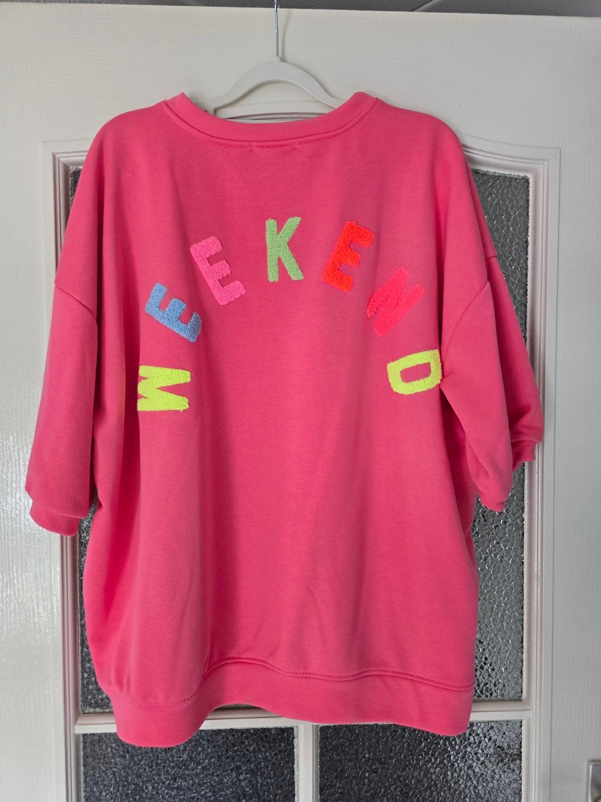 Nieuw shirt/trui roze weekend 40 42 44 46, Kleding | Dames, Maat 42/44 (L), Nieuw, Ophalen of Verzenden, Korte mouw