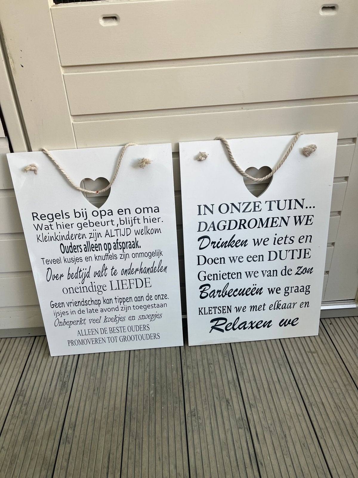 2 leuke tekstborden, Ophalen of Verzenden, Zo goed als nieuw