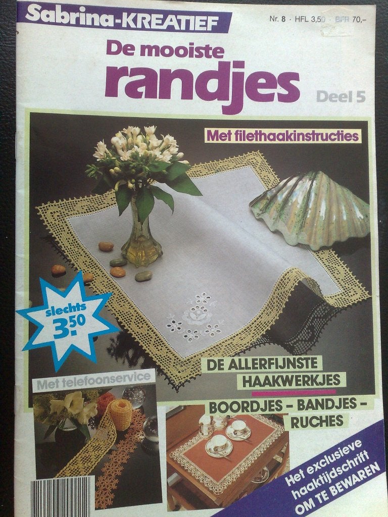 Sabrina Kreatief De mooiste randjes haken. Deel 5 , nr. 8, Verzenden, Zo goed als nieuw, Haken, Patroon of Boek