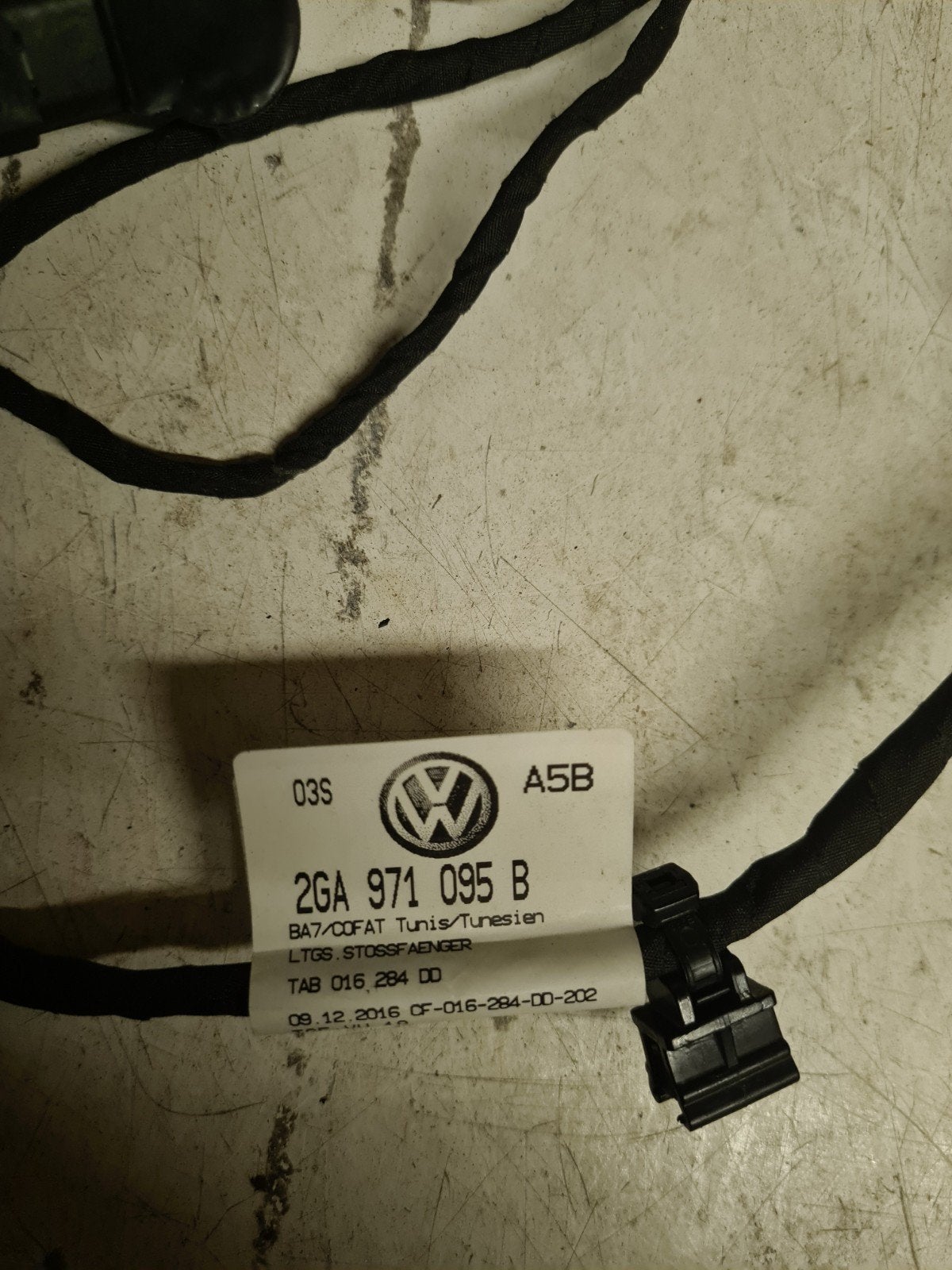 VW Parkeersensor Kabelboom 2GA 971 095 B, Ophalen of Verzenden, Gebruikt, Volkswagen