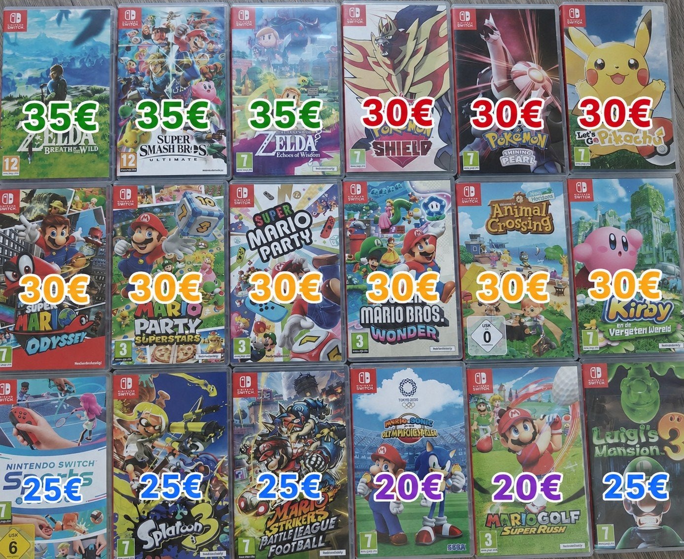 Diverse Nintendo Switch games, Gebruikt, Overige genres, 5612GA, Eén computer