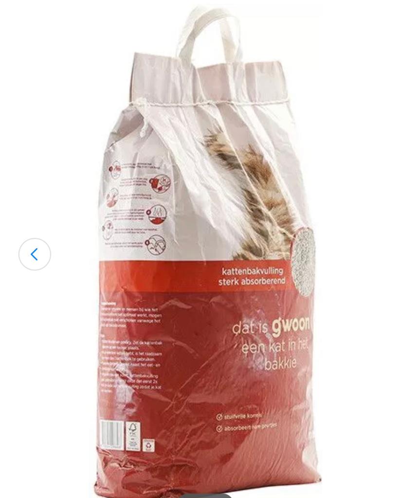 G’woon kattenbakvulling 1,5 zak (ongeveer 15 liter), Ophalen, Kat