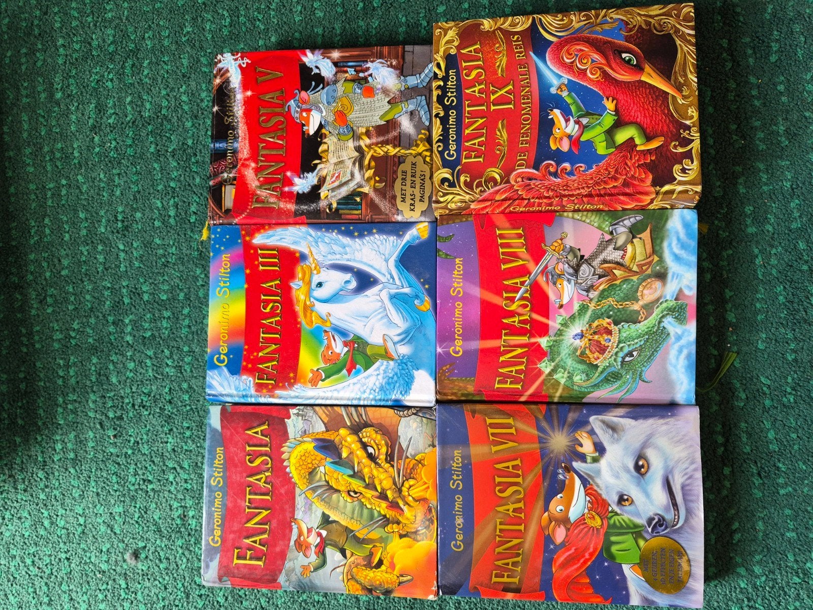 Geronimo Stilton Fantasia Boeken - Deel III, V, VII, VIII, I, Boeken, Fantasy, Ophalen of Verzenden, Zo goed als nieuw