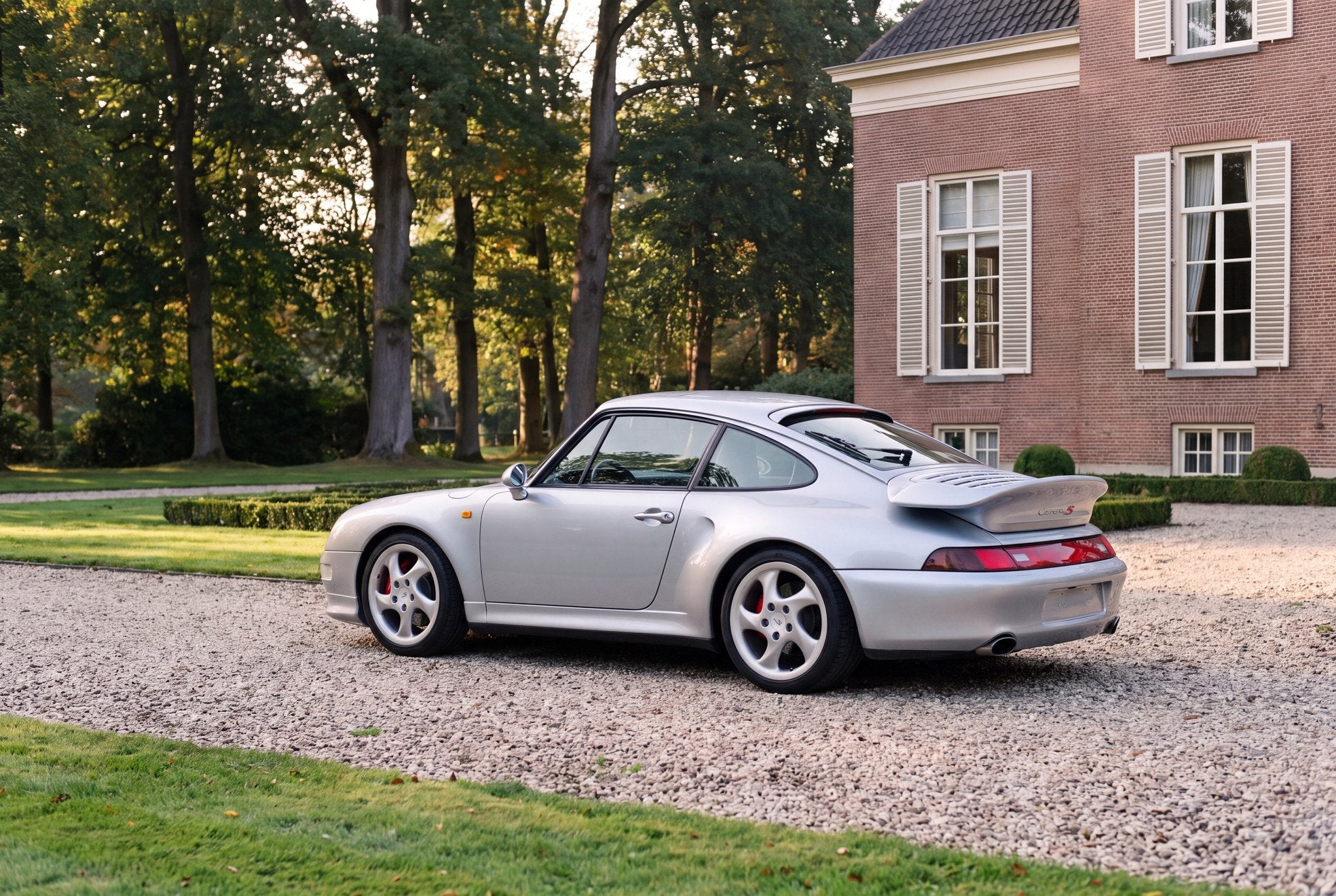 Porsche 911 993 Carrera 4S Aerokit (bj 1995), Lederen bekleding, Gebruikt, Overige kleuren, 4 stoelen