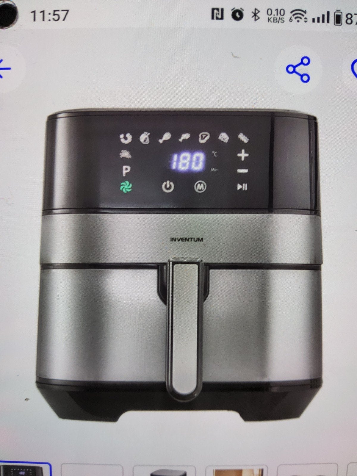 Inventum Airfryer GF500HLD - Zo goed als nieuw, Witgoed en Apparatuur, Ophalen, Zo goed als nieuw, Airfryer, 750 t/m 999 gram
