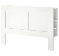 IKEA Brimnes hoofdbord, Ophalen, Wit, 140 cm, Zo goed als nieuw