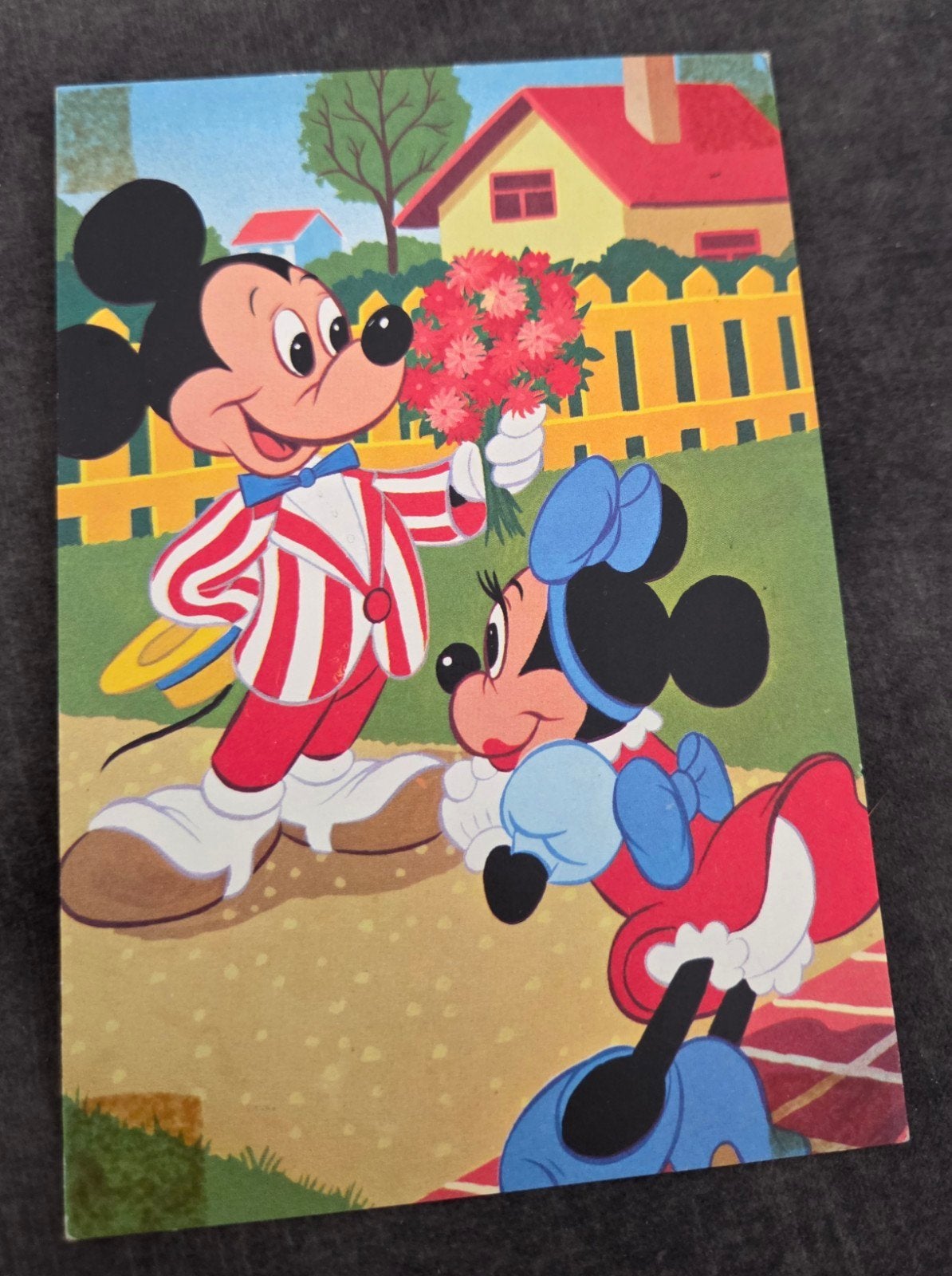 Vintage Mickey & Minnie Mouse Ansichtkaart - Disney, Verzenden, 1960 tot 1980, Gelopen, Kinderen