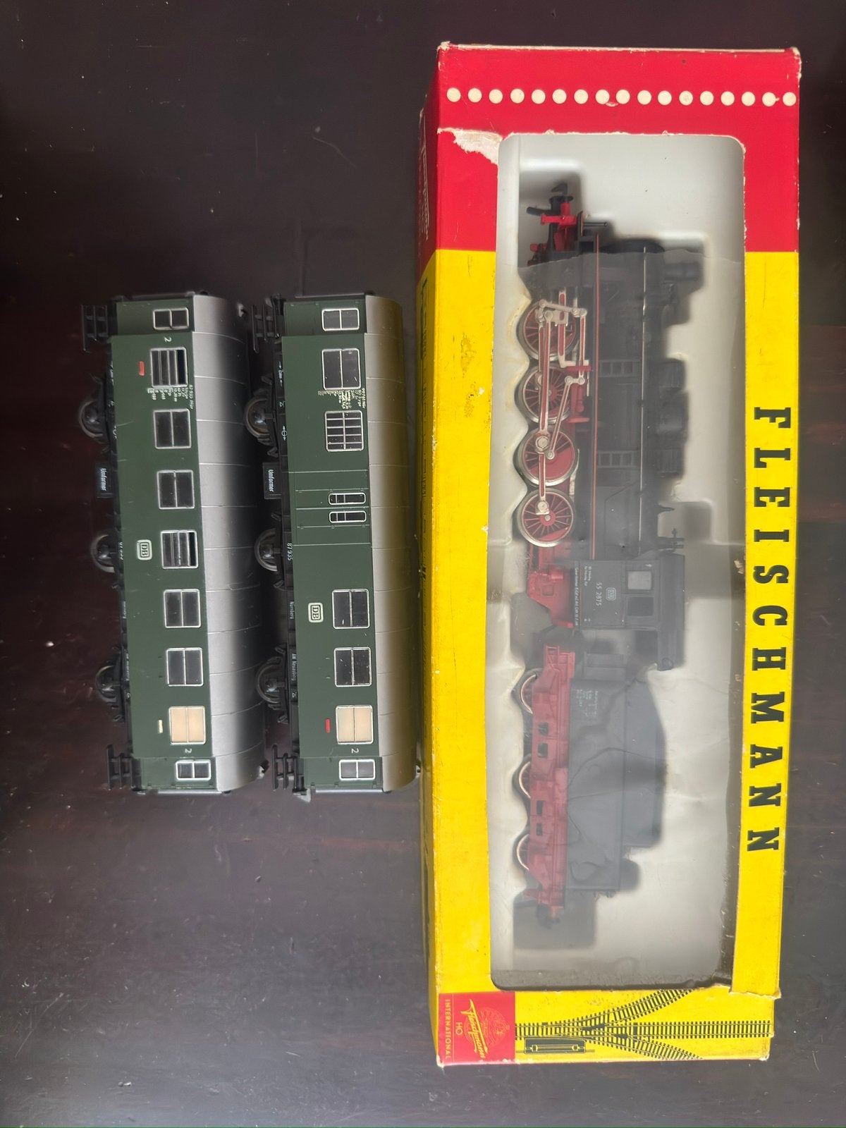 Fleischmann 1351 BR55 met donderbussen | 1/87 modelspoor h0, Gelijkstroom, Fleischmann, Ophalen of Verzenden, Analoog